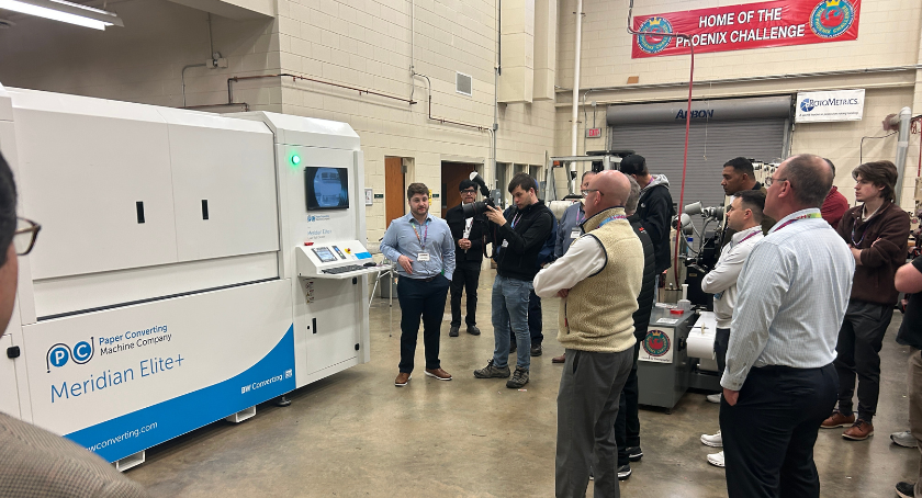 Live product demos, seen here with PCMC's Meridian Elite+, took place. 